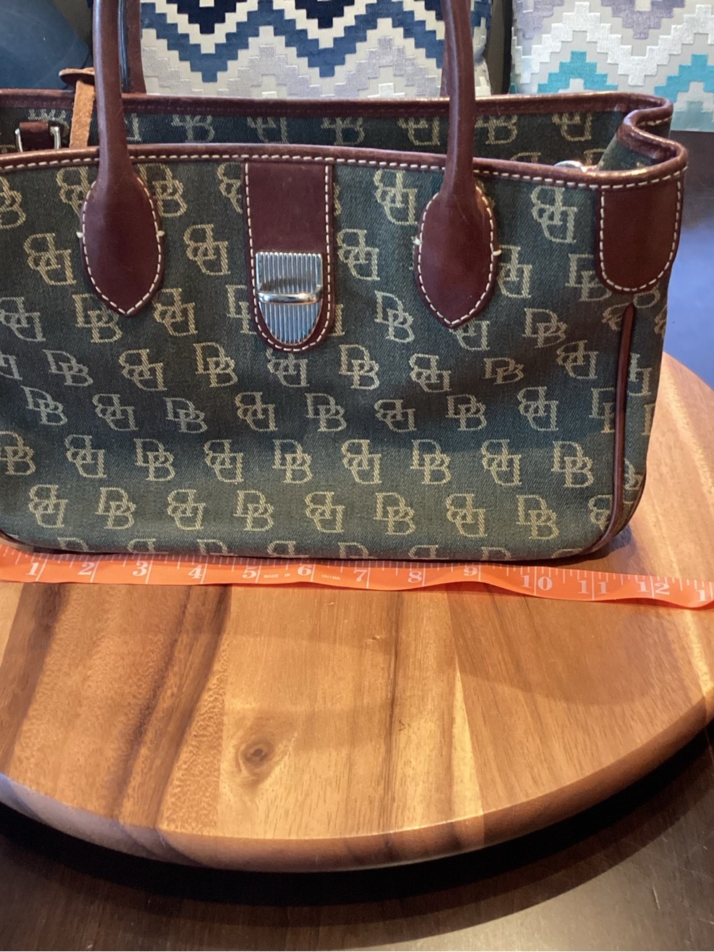Dooney & Bourke Logo Jacquard Leather-Trim Satchel - Picture 9 of 16